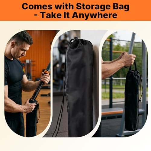 Adjustable Ropeless Battle Ropes for Home Gym for Men & Women, Heavy Duty Cordless Battle Rope, Exercise Ropes with Variable Resistance, Strength & Low-Impact Cardio for HIIT - Thumbnail 6