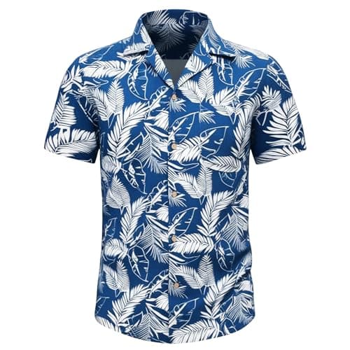 Tnhcpk Men's Hawaiian Shirt Short Sleeves Printed Casual Button Down Funky Summer Tropical Holiday Beach Male Shirts - Image 1