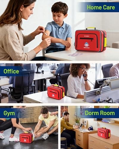 500 PCS First Aid Kit for Travel Camping Car Home Businesses, Well-Organized Emergency Kit, Survival Trauma First Aid Kits for Home College Dorm Essential Supplies - Thumbnail 6