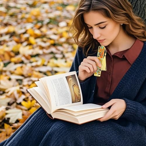 Kinsound Metal Bookmarks with Tassel, Golden Van Gogh Monet Oil Painting Theme Cute Hollow Book Markers for Reading Women, Teachers, Students, Reading Accessories Gifts for Book Lovers (Style A(4PCS)) - Thumbnail 6