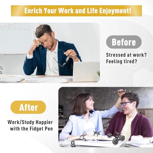 Gifts for Men Fidget Pen, Valentines Day Gifts for Him Teen Boy Multifunction Pen, Mens Valentines Gift, Anniversary Birthday Gift for Men Dad Him Husband, Cool Stuff Gadgets for Ages 14 and Up - Thumbnail 6