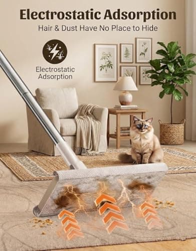 Snap Grip Mini Mop, Hands-Free Cloth Changing with 360° Rotating Head, Zero-Touch Portable Wall Mop for Floor, Tile and Mirror, Universal Pad Compatibility for Any Cloth+ Magic Cleaning Cloth - Thumbnail 3