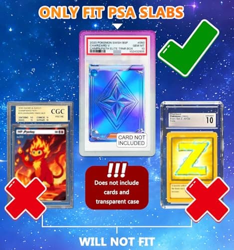 RCPLAGA PSA Slab Bumper: 6 Pack TPU Slab Protector Bumper Guard for PSA Graded Cards ONLY | Limited Edition Gradient Slab Edge Protector Case - Thumbnail 2