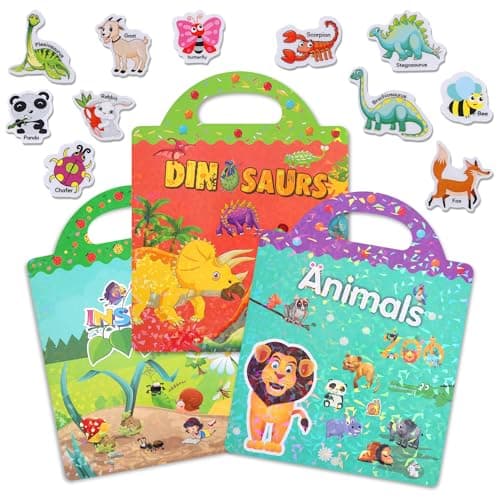 AIPULIDUO Reusable Sticker Book for Toddlers 2–7, Ideal Children's Creative Play and Fine Motor Development –Suitable, Perfect Travel Early Learning Environments