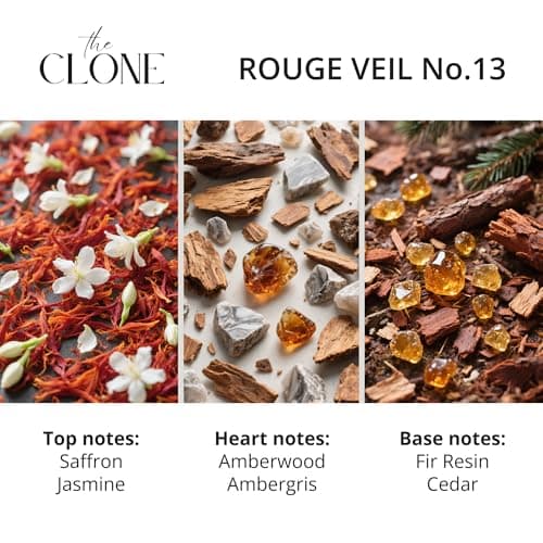 Clone, Rouge Veil No. 13 - Inspired by B.accarat R.ouge 540 Perfume For Women Men Unisex, Extrait de Parfum, Fragrance Perfume Spray, 1.7 Fl Oz (50ml) - Thumbnail 2