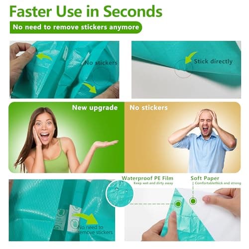 ​​TenFan Disposable Toilet Seat Covers - 70-Pack Waterproof XL Travel Pack, Adhesive Secure Fit for Public Toilets, Camping, Airport & Hospital (Adults & Kids)​​ - Thumbnail 4