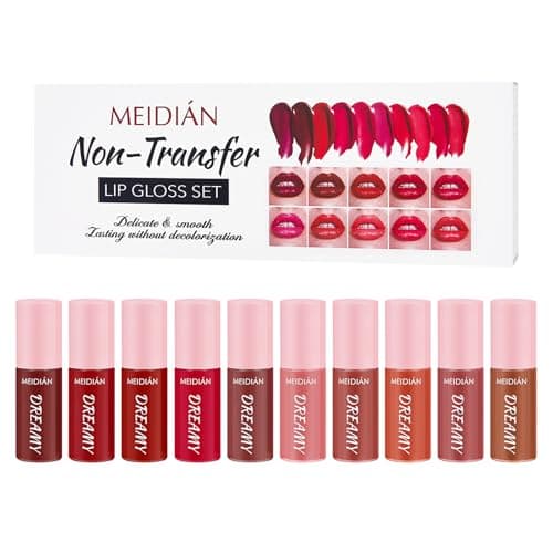 ADMD Matte Lip Gloss Set, 10Pcs Velvet Lip Oil Stain with Non-Transfer Formula, Moisturizing Lip Tint, Travel-Size Mini Lip Gloss for Daily Use - Image 1