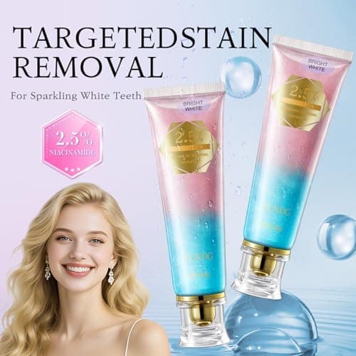 TLNDG 2.5% Niacinamide Whitening Toothpaste for Teeth and Gum Care, Enamel Strengthening & Fluoride Free Formula, 3.53 Oz (2) - Thumbnail 2