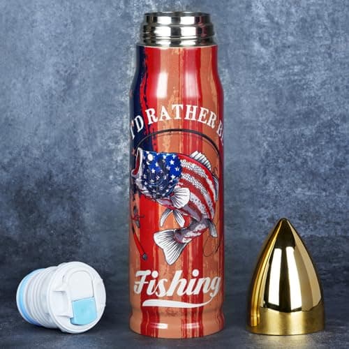 Funslive Fishing Gifts for Men Dad - Easter Anniversary Birthday for Husband Mens Gifts Ideas - 17 oz Cool Bullet Tumbler Presents - Gift for Mens Who Have Everything - Husband Him Dad Gifts 2026 - Image 1