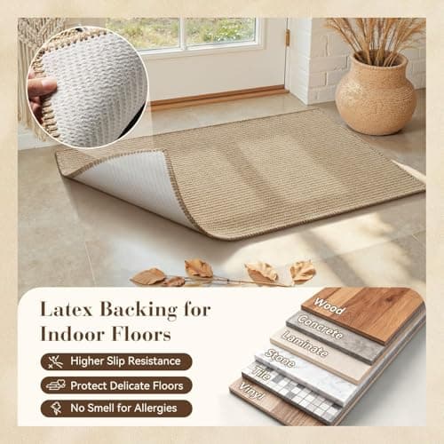 Jute Front Door Mat Indoor Entrance Indoor Door Mat Rugs for Entryway Entry Entrance Mats Inside Doormat Welcome Mats Boho 17"x42" - Thumbnail 4