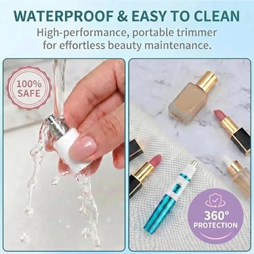 AREYZIN Ear and Nose Hair Trimmer Clipper - 2026 Professional Painless Ladies Eyebrow & Facial Hair Trimmer for Men Women,Battery-Operated,with IPX7 Waterproof Dual Edge Blades for Easy Cleansing - Thumbnail 5