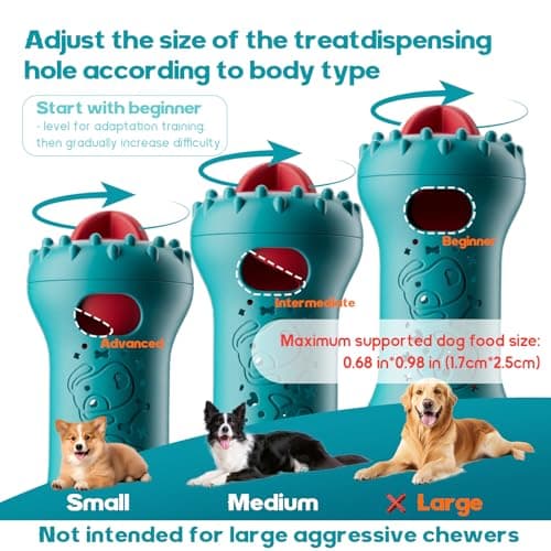 knitly Interactive Dog Toys, Adjustable Treat Dispensing Toy to Keep Them Busy, Dog Enrichment for Brain Stimulation & Cognitive for Puppy Puzzle to Reduce Boredom-Ideal Gift for All Dogs(Rigid Nylon) - Thumbnail 4