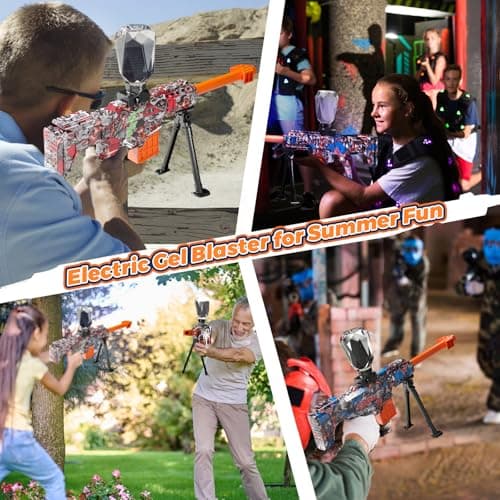 Lazzarou 2 Pack Electric Blaster Toys, Full Auto Splatter Blasters - 11 Rs Per Seconds, 7.4V/500 mAh Batteries, Perfect for Outdoor Team Play Game Activities, Parties & Summer Fun, Ages 12 & Up - Thumbnail 3