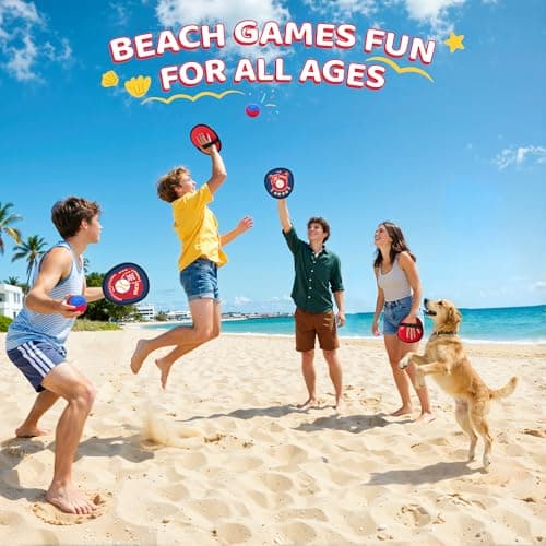 Twinkoo Toss and Catch Ball Game Set for Kids 3-5, Kids Toddler Baseball Glove & Catch Ball Toys,Kids Outdoor Games for Family, Toys for Beach Pool Yard Outside, Birthday Gift for Ages 3 4 5 6 7 8-12 - Thumbnail 4