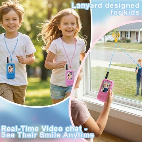 Kids Video Walkie Talkies Toy (Pink-Blue) - Thumbnail 6