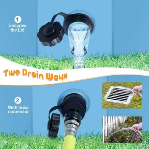 YSJILIDE Portable Dog Pool PVC Pet Swimming Bathtub Collapsible Hard Plastic Pool for Pets to Swim and Bath (M-40"x 12" Blue) - Thumbnail 4