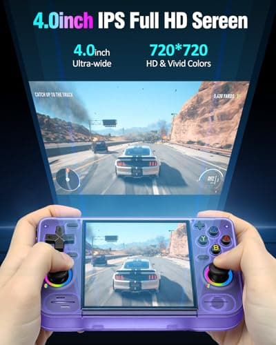 RF40H Retro Handheld Game Console, 4.0" Retro Gaming Console, Built-in 20,000+ Classic Games, Supports WiFi Connection, Open Source Linux System, Portable Handheld Video Games (Purole) - Thumbnail 6