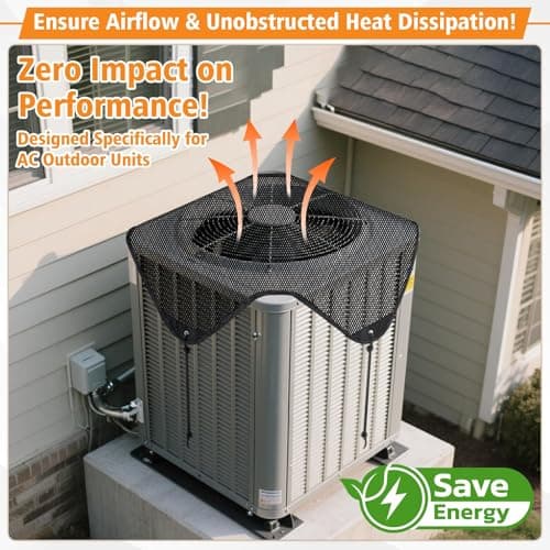 36'' X 36'' Central Air Conditioner Cover for Outside Units,Top Universal AC Unit Mesh Cover Outdoor,Breathable AC Condenser Covers for All Seasons - Thumbnail 4