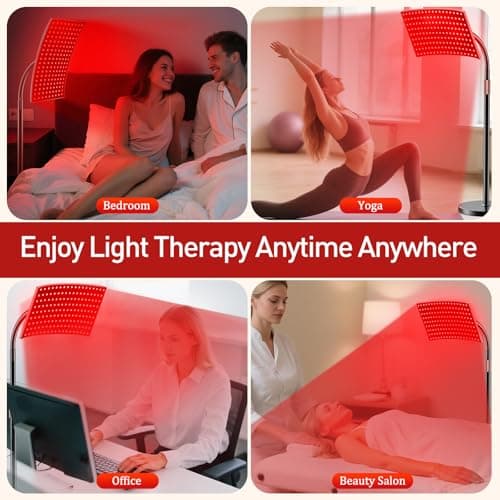 Red Light Therapy for Body Face, Infrared Light Therapy Lamp with Adjustable Stand, 660nm and 850nm Near Infrared LED Lights Panel, Red Infrared Lamp for Full Body, Gift for Men Women - Thumbnail 5