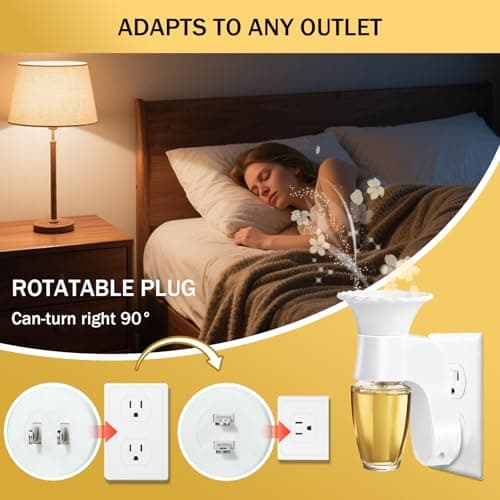 SCENTORINI Wall Fragrance Plug in, WallFlower Plug in Compatible with Bath and Body Works WallFlower Refills, ETL Certified, Essential Oil Diffuser Plugin for Home, Room, Office, 2 Pack - Thumbnail 3