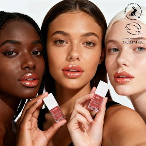 HECI BEAUTY Glitter Gloss Bling Lip Gloss, Hydrating High Shine Lipgloss for Women, Non-Sticky Plumping Lip Oil with Vitamin E, Long Lasting Shimmer Finish for Daily Makeup, Sunset Orange, 0.21 fl oz - Thumbnail 4