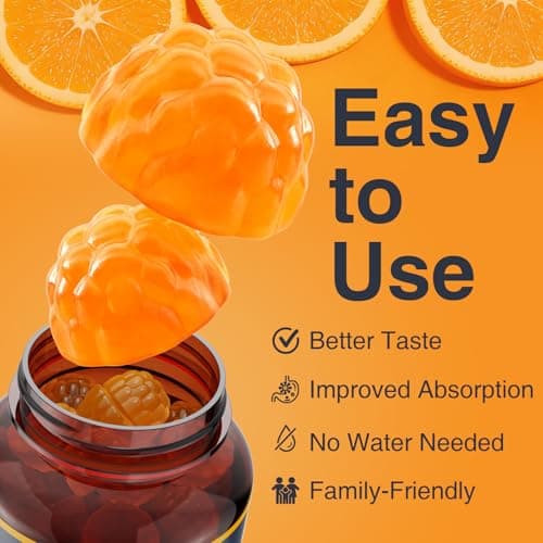 ZEBORA CoQ10 200mg Gummies, Coenzyme Q10 for Heart & Immune Health Support, Powerful Antioxidant, Boosts Energy, Natural Orange Flavor, Non-GMO, 90 Gummies - Thumbnail 5