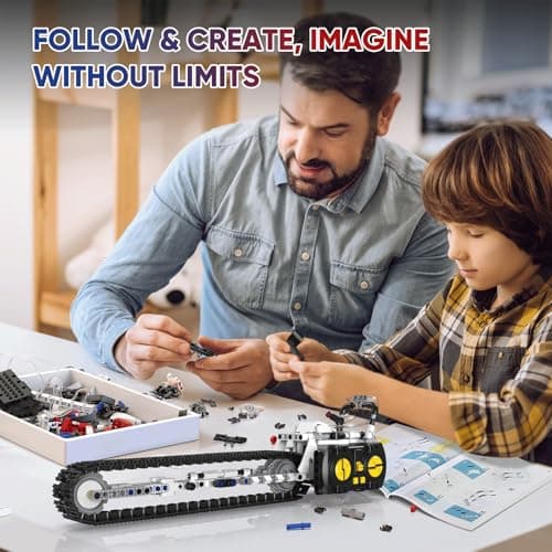 5 in 1 STEM RC Robot Building Kit for Boys, APP & Remote Control Erector Set RC Toys for Kids Blocks 419 Pcs, DIY Build Science Educational Gift for Age 6 7 8 9 10 11 12+ Boys & Girls - Thumbnail 6