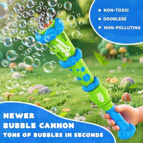 Electric Bubble Wand for Kids - Tons of Long-Lasting Bubbles in Seconds - 8oz Bubble Solutions Included (Suitable for Toddlers & Pets) - Bubble Machine for Indoor/Outdoor Party Gifts for Ages 3+ - Thumbnail 4