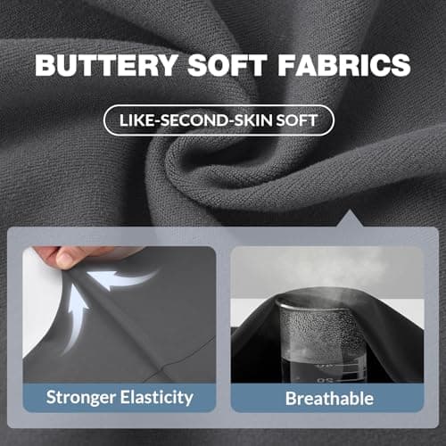 Ipletix High-Waisted Leggings for Women with Pockets Soft Yoga Pants for Gym Workout Black XXL - Thumbnail 4