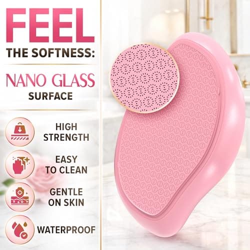 Nano Glass Foot File – 4.6" Glass Foot Callus Remover, Ergonomic Heel Scraper for Cracked Heels, Scratch-Resistant & Non-Wearing – Moisture-Resistant & Gentle Cleansing, Designed for Wet or Dry Use - Thumbnail 3