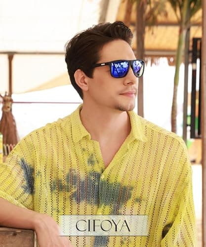 CIFOYA Sunglasses-for-Men Polarized Mens Sunglasses: Retro Sun glasses with UV Protection for Driving Fishing Golf - Thumbnail 2