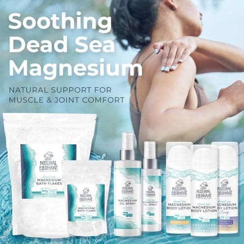 Natural Elephant Dead Sea Magnesium Lotion – Vanilla Scented Body Moisturizer | Topical Magnesium with Dead Sea Minerals – 5 oz (150 ml) - Thumbnail 6