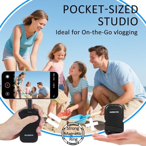 Auduto Magnetic Phone Tripod Stand, Portable Mini Selfie Stick for iPhone 17/16/15/14/13/12 & MagSafe, Aluminum Angle-Adjustable Foldable Strong Magnet Phone Holder, Travel Essentials - Thumbnail 2
