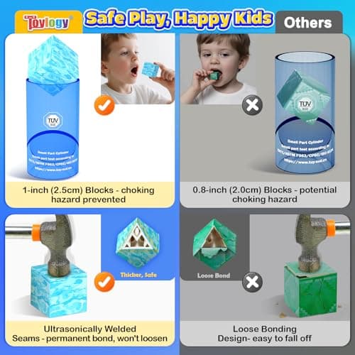 120PCS Large Magnetic Blocks-Build Mine Magnet World Ice & Sword Edition, Building Blocks Kids Toys STEM Sensory Toys for Ages 3-4 5-7 8-13, Gifts for 3 4 5 6 7 8 Year Old Boys Girls - Thumbnail 3
