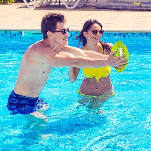 Jasonwell Pool Beach Water Football - Strong Grip Waterproof Football for All-Weather Play Pool Toys Beach Games Outdoor Sports Lake Toy Christmas Birthday Gifts for Kids Boys Teens Adults (GN, No.6) - Thumbnail 4