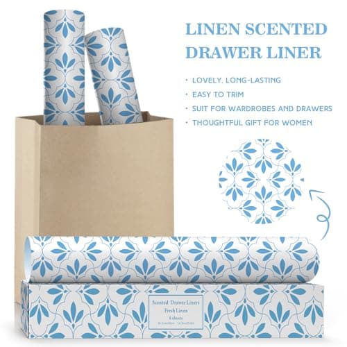 SCENTORINI 15 Sheets Drawer Liners for Dresser, Linen Scented Drawer Liners, Drawer Paper Liner 14.3x19.5 Inch, for Fragrant Drawer Liners for Home Shelf Closet - Thumbnail 3