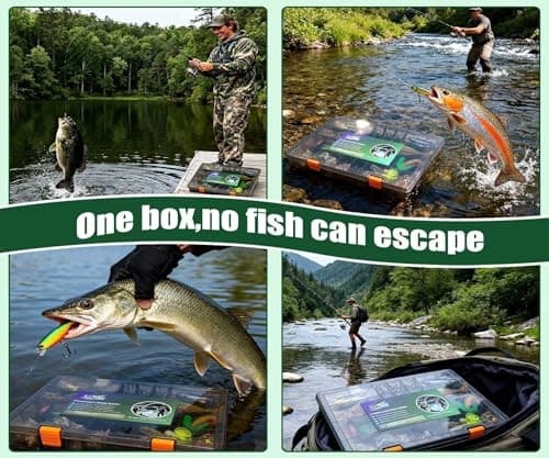 Dekesin Pro Bass Fishing Lures Kit with Tackle Box - Premium Hard & Soft Baits Set (No Fillers) - Large Hooks for Bass & Trout - Best Fishing Gifts for Men, Dad & Beginners - Thumbnail 6