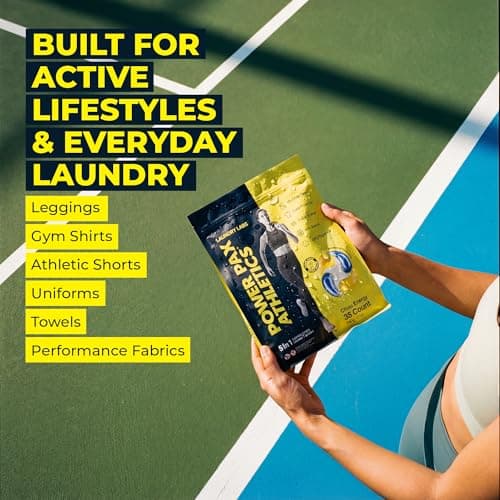 Laundry Labs PowerPax Athletics 5-in-1 Laundry Detergent Pods, Cleaning for Everyday Laundry + Activewear, Enzyme Odor & Stain Remover, Heavy-Duty Freshening, Citrus Energy, 36 ct - Thumbnail 6