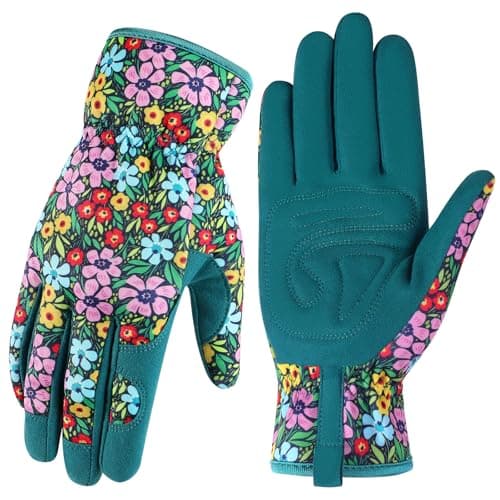 fauson Gardening Gloves for Women - Firm Grip, Breathable, Puncture-Resistant Work Gloves - Green - Image 1