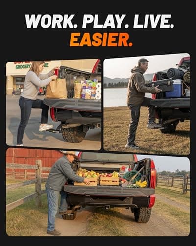 WOLFBOX Retractable Bed Step for 2022-2026 Toyota Tundra, 330 LBS Heavy-Duty Truck Bed Step, Non-Slip Aluminum Tailgate Step Replace Easy Bolt-On - Thumbnail 6