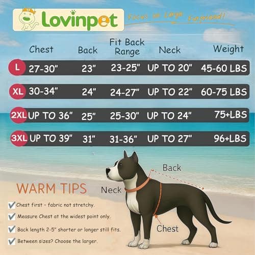 LovinPet Large Dog Puffer Coat, Reversible Down‑Insulated Winter Jacket, Water‑Resistant & Wind‑Resistant, Anti‑Static, Dual-Sided Orange & Grey for Cold Weather, 3XL - Thumbnail 3