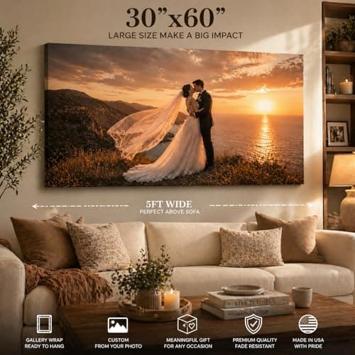 VYPEROCK Large Custom Wall Canvas, 28 x 40inch Personalized Canvas Print - Affordable Photo On Canvas with Gallery Wrapped Frames, Transform Your HD Photo into Stunning Wall Art Home Office Decor - Thumbnail 2