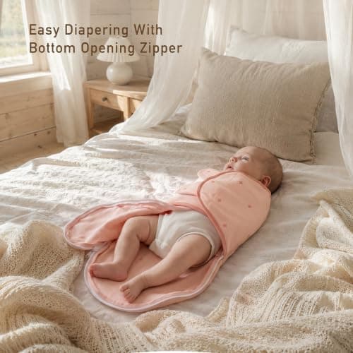 GLLQUEN BABY 3-Pack Baby Swaddle Sleep Sacks with Zipper for Newborn - Baby Swaddles 0-3 Months, Infant Swaddling Sack, Rainbow & Sun, Swaddles Blanket Wrap (Small/Medium) - Thumbnail 3