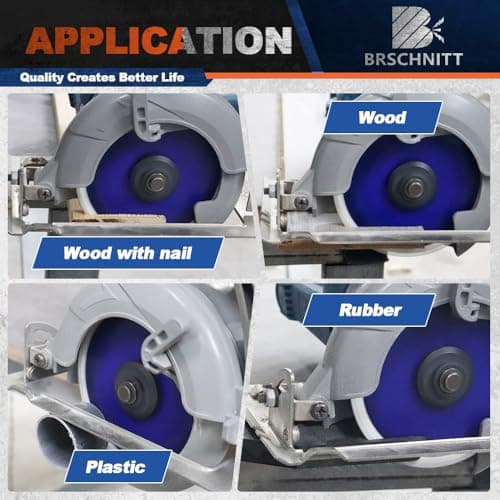 BRSCHNITT Tungsten Carbide Wood Blade 4inch - Wood Cutting Disc Arbor Arbor 1"-7/8"(25.4mm-22.23mm) for Wood with Nails,Laminate,Plastic,Glass Fibre Boards,Rubber Tubes,Cement residues.(3pcs) - Thumbnail 4