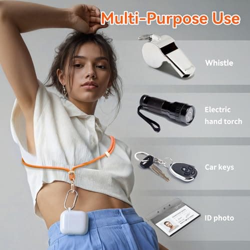 VVAAGG Cell Phone Lanyard for iPhone: Crossbody Phone Strap Adjustable Neck Wrist Strap Anti Theft Long Lanyard Travel Essential for Women Most iPhone and Android Smartphones - Thumbnail 5