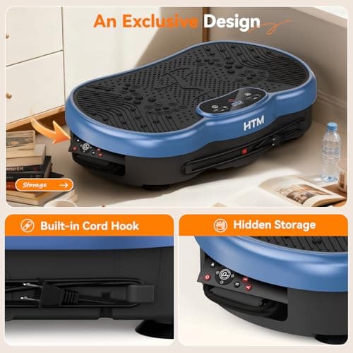 Vibration Plate Exercise Machine, Whole Body Shake Plate for Weight Loss Vibrating Platform with Resistance Bands Slot, 300 Lbs Capacity, 120-Speed, 9 Workout Modes for Home Fitness, Muscle Toning - Thumbnail 5