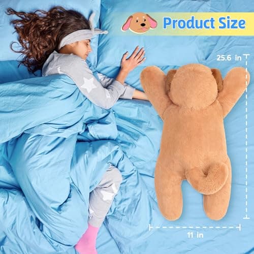PEACH CAT 25.6 inch 5 lbs Golden Retriever Dog Weighted Stuffed Animals Large Weighted Plush Soft Puppy Plushies Toys Gifts for Kids Adults - Thumbnail 6