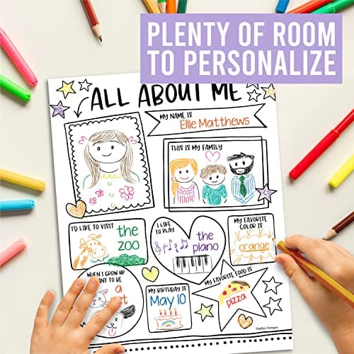 Hadley Designs All About Me Posters Elementary - 20 Star Student Poster, All About Me Posters Preschool & Kindergarten Must Haves, Star of The Week Poster Elementary Classroom Decor, Teacher Supplies - Thumbnail 5