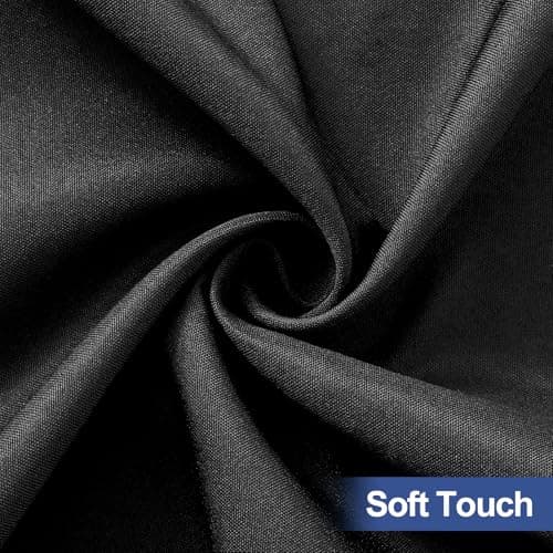 homing Rectangle Table Cloth Cover, Waterproof Polyester Elastic Fitted Tablecloth, Fits for 6 Foot Folding Tables, Washable Table Protector for Picnic, Camping, Outdoor, Easter (Black, 30" x 72") - Thumbnail 3