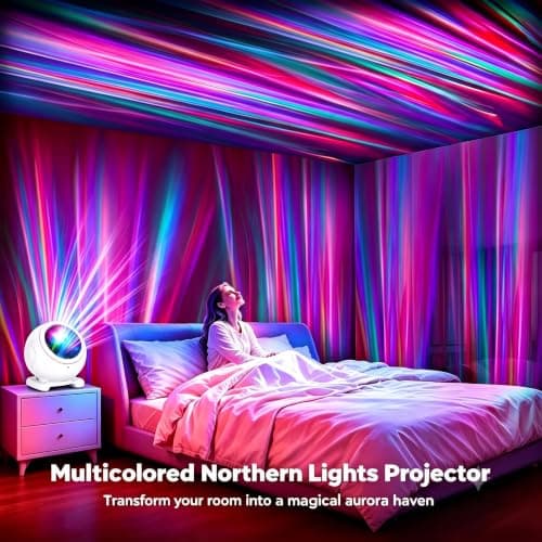 Northern Lights Projector, Aurora Projector - Birthday Gifts for Women, Gifts for Teenage Girls, Boy, Galaxy Projector for Bedroom - Thumbnail 2